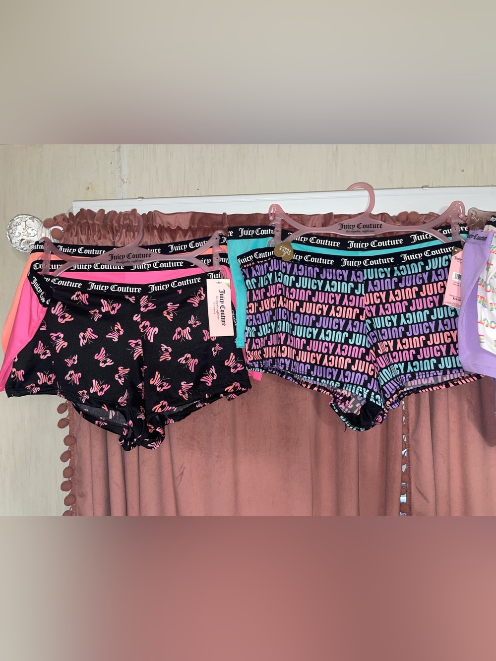 Juicy Couture 7 pairs of panties new boy shorts underwear